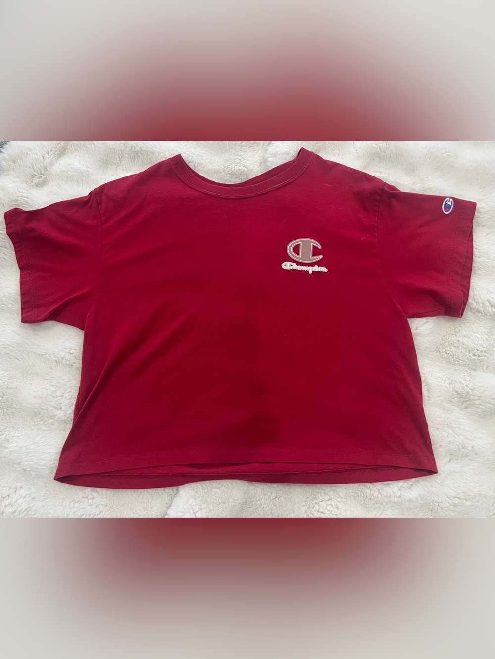 Champion Kids Burgundy Logo Short-Sleeve Tee